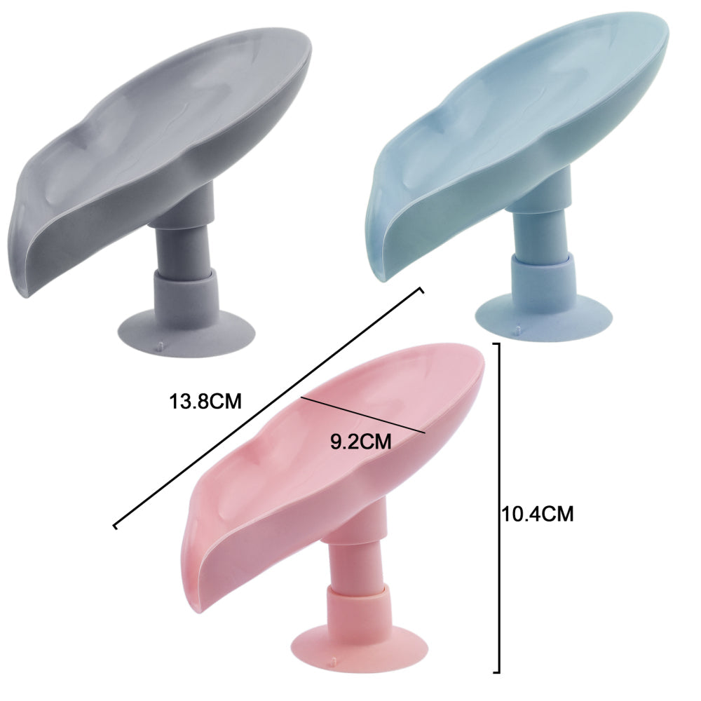 Leaf Shape Soap Box Drain Soap Holder Box Bathroom Accessories