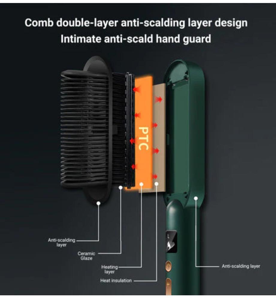 Fast drying hair straightener