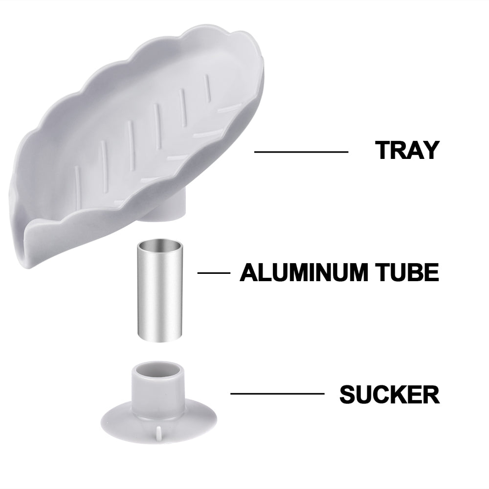 Leaf Shape Soap Box Drain Soap Holder Box Bathroom Accessories