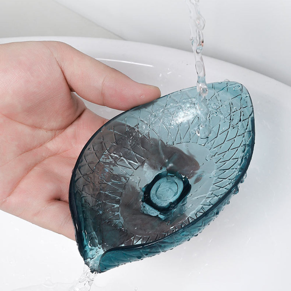 Leaf Shape Soap Box Drain Soap Holder Box Bathroom Accessories